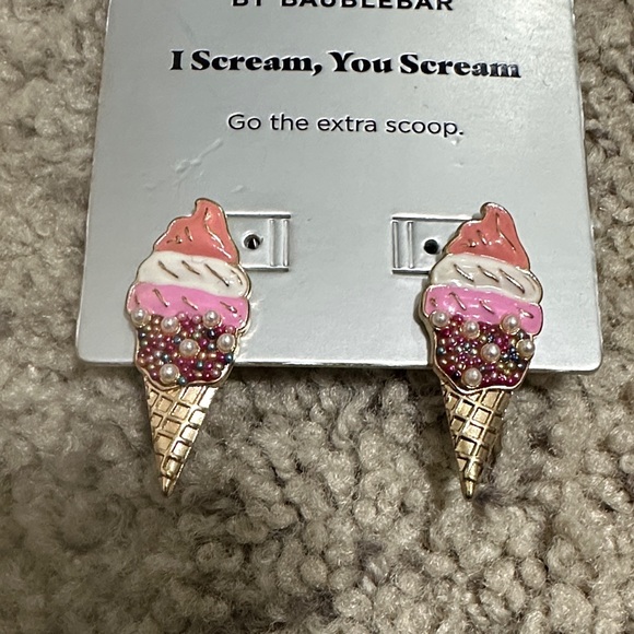 BaubleBar Jewelry - BaubleBar Pink and Gold Ice Cream Earrings